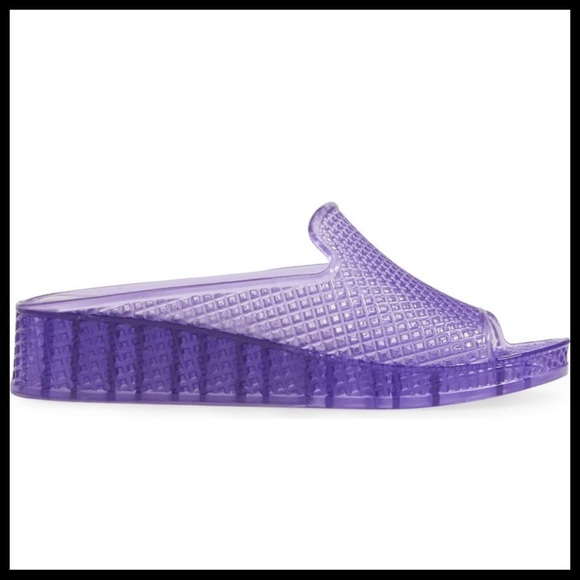 JEFFREY CAMPBELL SLIDES JELLY WEDGE SANDALS A2C - Picture 6 of 8